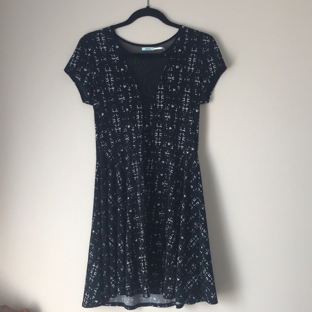 UO Edgy Black Skater Dress